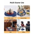 thumbnail image 2 of 13 Inch Round Placemats Set of 4, Navy Blue Christmas Non Slip Heat Insulation PP Table Mats, Xmas Snowflake Ball Winter Snowflake Washable Place Mats for Kitchen Dining Party Table Decor, 2 of 7