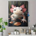 thumbnail image 4 of Qisvanset 12x16 Inch Cute Axolotl Underwater Canvas Wall Art, Whimsical Marine Creature Art Household Room Decor, 4 of 8