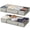 Light Grey-6 Inches Tall, variant on Under Bed Storage Bins 2-pack Black 6 Inches Tall Closet Organization