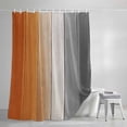 thumbnail image 3 of Shower Curtains for Bathroom, Burnt Orange Gray Ombre Waterproof Fabric Shower Curtain, Vintage Farmhouse Wooden Decorative Bathroom Curtain for Bathtub, 66"x72", No Hooks Included, 3 of 9