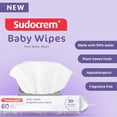 thumbnail image 3 of Sudocrem® Pure Water Baby Wipes - Lavender | 180 Count | Sensitive Skin, 3 of 8