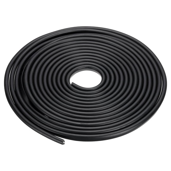 1/8" Rubber U Channel Edge Trim, Door Seal Strip U Shape Weather Stripping (Black, 20-Feet)