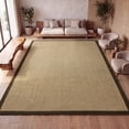 thumbnail image 5 of JONATHAN Y KEATON CUSTOM JUTE 5 x 8 Area Rug, Camden Farmhouse Cottage Border Jute - Natural/Brown, KTN100B-5, 5 of 9
