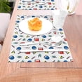 thumbnail image 5 of LNWH Memphis 90s Colorful Geometric Pattern Placemats, 6 PCS Heat Resistant Washable PVC Table Mats, 18"x12", 5 of 6