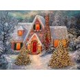 thumbnail image 1 of Pintura De Diamante 5D Cabaña De Navidad, Bordado De Diamantes De Navidad, Kit Completo De Lienzo De Diamantes Bordado De Punto De Cruz Sala De Estar Dormitorio Etiqueta De La Pared Decoración 30x40 c, 1 of 5