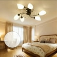 thumbnail image 3 of Miumaeov Retro Flush Mount Ceiling Light 6-Head Lights White Glass Lampshade Polished Metal Fixture for Bedroom Living Room Kitchen Bar Office, 3 of 11