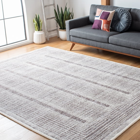 SAFAVIEH Metro Bayon Bordered Area Rug, Grey/Ivory, 8' x 10'