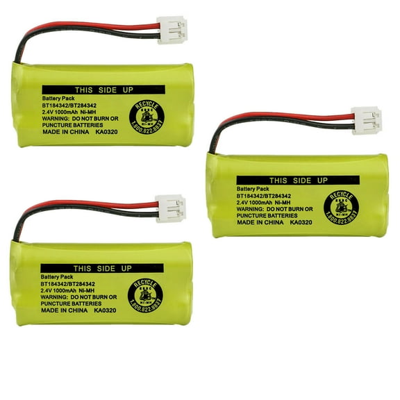 Kastar 3-Pack BT184342 / BT284342 Battery Replacement for GE 2-8861 28871 2-8871 28871FE2 28871FE3 28871FE3A 28871FE3-A 52734 5-2734 52814 5-2814 52826 5-2826 52840 5-2840 H5250 H-5250 H5401 H-5401