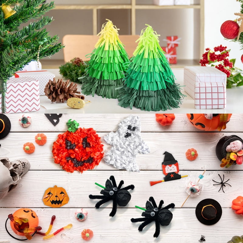 Naler Rainbow Tissue Paper Bulk for Crafts, 360 Sheets 36 Colors Art Tissue for Holidays Christmas Halloween Gift Wrap DIY Flower Pom Pom (24 x 17 cm)