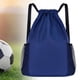 thumbnail image 1 of Mochila con cordón para niños y adultos, bolsa con cordón para nadar, bailar al aire libre Azul, 1 of 8
