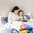 thumbnail image 5 of jejeloiu Colorful Halloween Spider Queen Comforter Set,Splashing Ink Bedding Sets,Wild Animal Bedding Comforter Set For Boys Kids,Microfiber Bedroom Decor Reversible,3pcs, 5 of 7