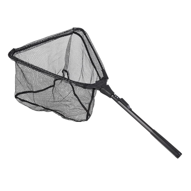 Red de pesca para peces Red de captura de peces con clip Ligero Recubierto de goma Malla de nylon duradera Red de aterrizaje de peces plegable para , 16 pulgadas Sunnimix red de pesca