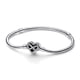 thumbnail image 4 of Bracelet chaîne serpent cœur en argent 925 pour femmes, nœud infini, fermoir papillon infini, bijoux cadeau, 4 of 5