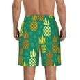 thumbnail image 3 of Bixox Men's Pineapples1 printing Casual Classic Fit Short Summer Beach Shorts, 3 of 6