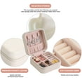 thumbnail image 4 of CNKOO Travel Jewelry Organizer,Mini Portable Jewelry Box,Leather Jewellery Ring Organizer Case Storage for Rings Earrings & Necklace for Women Girls,White, 4 of 7