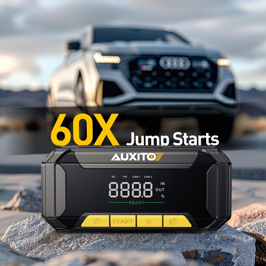 AUXITO Jump Starter 8000A Peak Jump Box(All Gas,up to 10.0L Diesel Engine) 12V Car Portable Battery Jump Starter ,Auto Battery Booster Pack,with 3-Mode Flashlight