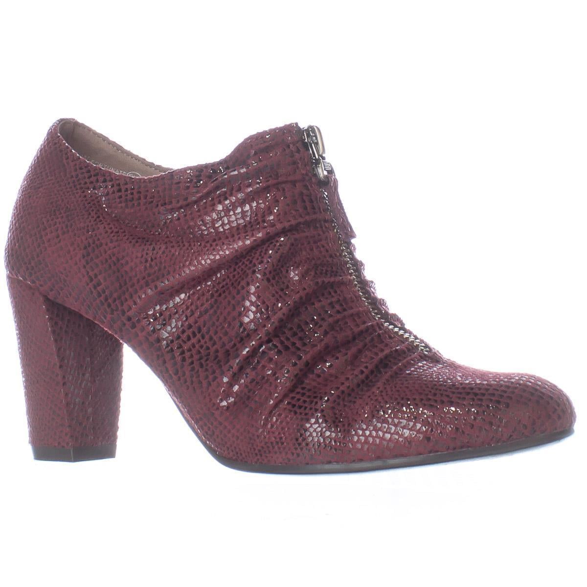 Aerosoles - Womens Aerosoles Fortunate Front Zip Scrunch Ankle Boots ...