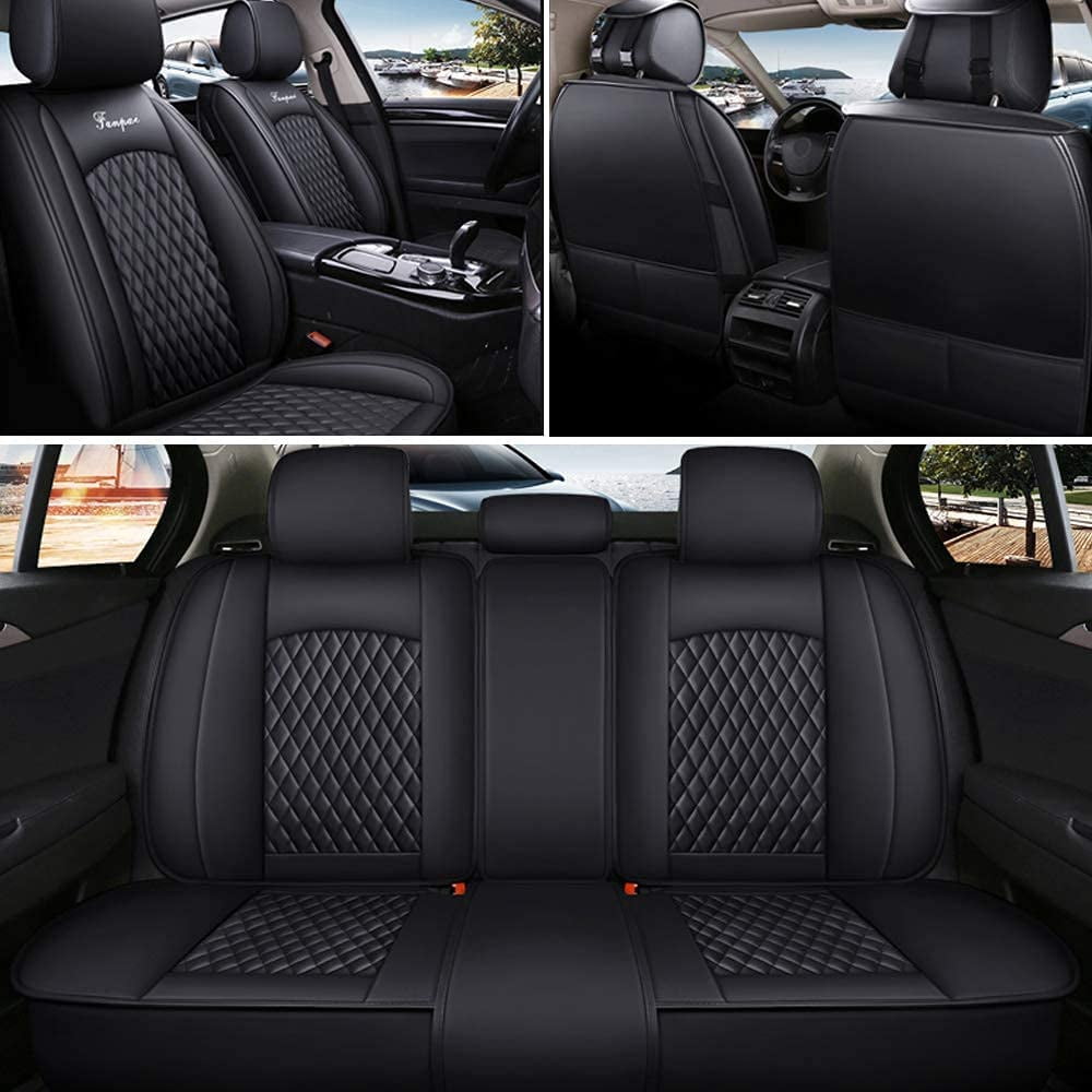 Maidao Full Set Leather Car Seat Covers Fit for Chevrolet Silverado 1500 2000-2021