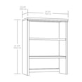 thumbnail image 2 of Pemberly Row Engineered Wood Library Hutch in Pebble Pine / Brown Finish, 2 of 5