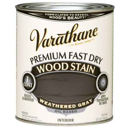 Varathane Wood - Varathane 269394 1 Qt. Weathered Gray Fast Dry Wood Stain