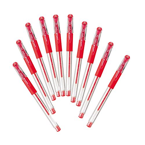 Mitsubishi Pencil Gel Ballpoint Pen Uni-ball Signo Ultra Fine 0.28 Red 10 Box Box UM15128.15 Red
