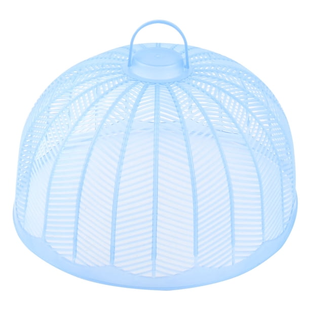 Plástico Malla Semicírculo con Forma Hogar Cocina Comida Plato Cubierta Comidas Azul Unique Bargains cubiertas para servir platos