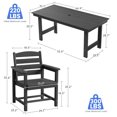 thumbnail image 4 of JUSTLET Outdoor Patio Dining Table, Patio Furniture, Black (No Chairs), 4 of 5