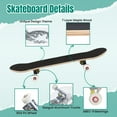thumbnail image 4 of 31'' Complete Skateboard 7 Layer Canadian Maple Double Kick Deck Skateboards Silhouette Skate Board for Beginner Adult Gifts, 4 of 5