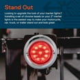thumbnail image 5 of 2 inch Round LED Marker Light Chrome Visor Bezel [Install-On-Grommet] for SIL2006 SIL2010 LED Trailer Marker Lights, 5 of 6