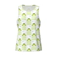 thumbnail image 4 of Fotbe Frogs and Dragonflies Pattern Men's Quick Dry Workout Tank Top Gym Muscle Tee Fitness Bodybuilding Sleeveless T Shirt Breathable Workout Shirt-Large, 4 of 9