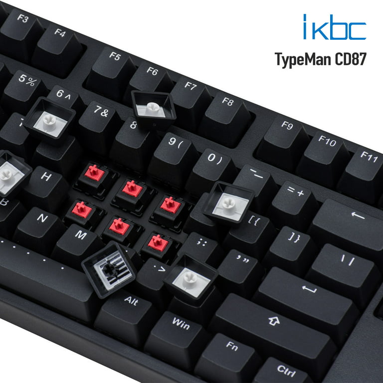lovgivning Smitsom sygdom kondensator iKBC CD87 v2 Mechanical Keyboard with Cherry MX Black Switch for Windows  and Mac, Full Size Ergonomic Keyboard with PBT Double Shot Keycaps for  Desktop, 87-Key, Black, ANSI/US - Walmart.com