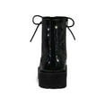 thumbnail image 4 of Unique Bargains Bottines de Combat à Lacets à Plateforme à Bout Rond pour Femmes, 4 of 8