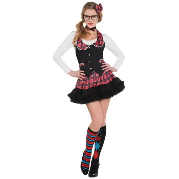 Amscan Geek Costume Accessory Kit | Black and Red Checkered | One Size- 1 Set