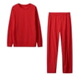 thumbnail image 4 of Unir Women Loungewear 2 Piece Sport Set, Crew Neck Long Sleeve Pullover & Elastic Waist Jogger Pants Soft Rayon Casual Home Athletic Suit Multiple Solid Colors S M L XL XXL True To Size, 4 of 4