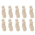 thumbnail image 4 of 20 Pieces Unfinished Wooden Peg Dolls Plain DIY Making Findings Cake Toppers Decoration toy for kids Gift, 35mm 35mm Girl, 4 of 4
