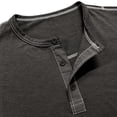 thumbnail image 6 of hotojiny Men's Long Sleeve Henley Shirts Crew Neck Button Spring Casual T-Shirts Soft Comfy Basic Tops(Dark Gray,XX-Large), 6 of 7
