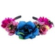 thumbnail image 2 of Diadema de flores del día de los muertos Diadema de corona de flores de araña de Halloween, 2 of 6