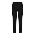 thumbnail image 4 of WREESH Men's Sweatpants Solid Color Sport Loose Pleated Small Legs Lace-Up Solid Color Full Length Pants Black, 4 of 7