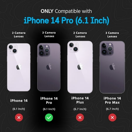 Pelican - Shield Antimicrobial Hardshell Case with MagSafe for Apple iPhone 14 Pro - Black