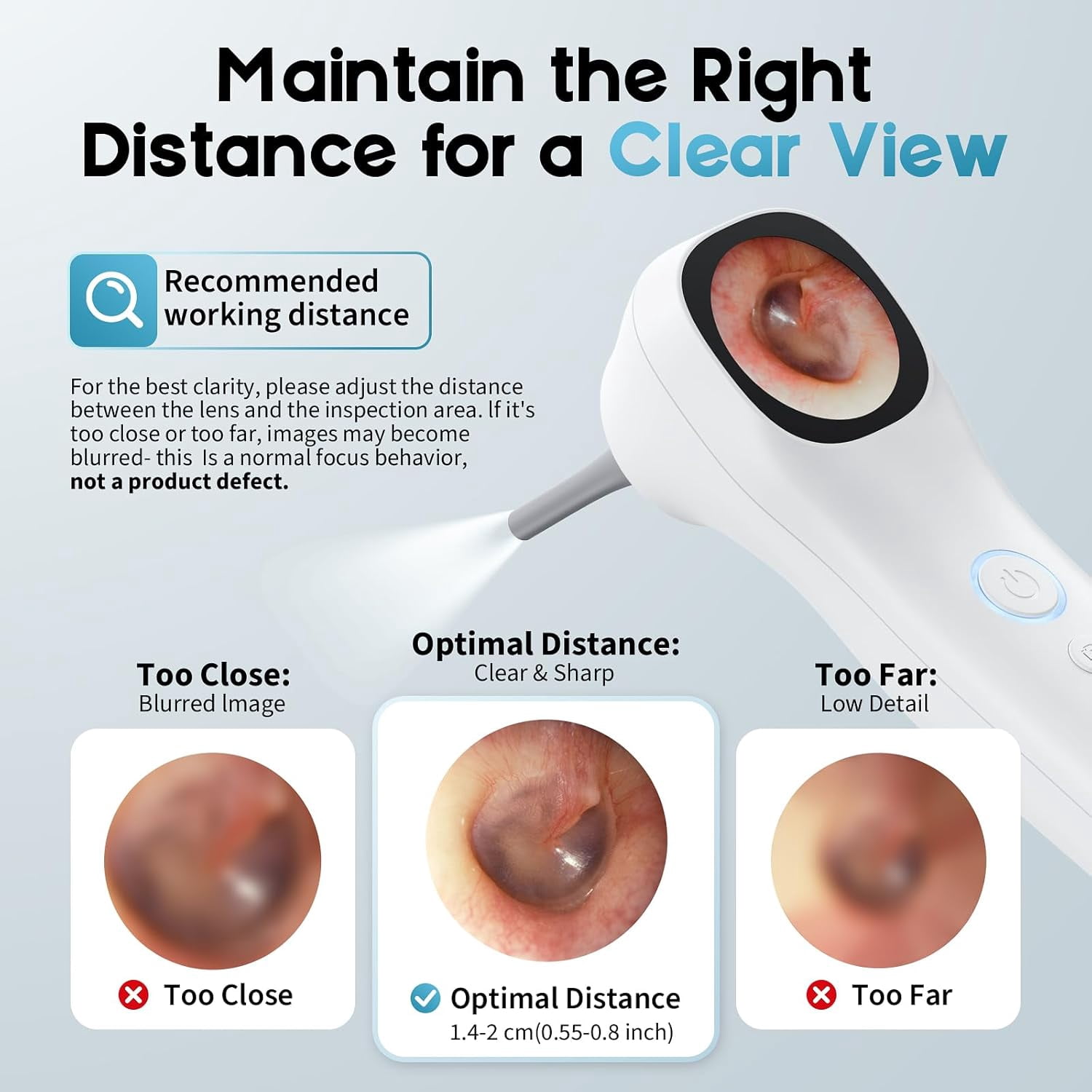 Smart Otoscope Ear Camera with 1.38'' Screen, 1080P Ear Scope with 4 LEDs, 12 Silicone Specula Tips, Support Photo and Video, PC View, Ideal Pocket Otoscope for Adults, Kids and Pets