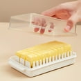 thumbnail image 6 of Oimcto Butter Cutting Storage Box,Butter Dish Butter Dish with Lid for Countertop Rationing of Butter Cubes Cutting Measuring Lines When Placed in the Refrigerator, 6 of 9