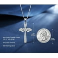 thumbnail image 4 of 925 Sterling Silver Cross Necklace for Women Big Faith Infinity Pendant Necklace Silver Chain, 4 of 4