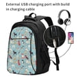 thumbnail image 2 of Pofeuu Animal Dog Print Storage Laptop Backpack with USB Charging Port[Water Resistant] College Computer Bookbag Fits, 2 of 7