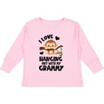 thumbnail image 3 of Inktastic Monkey I Love Hanging out with My Grammy Boys or Girls Long Sleeve Toddler T-Shirt, 3 of 5