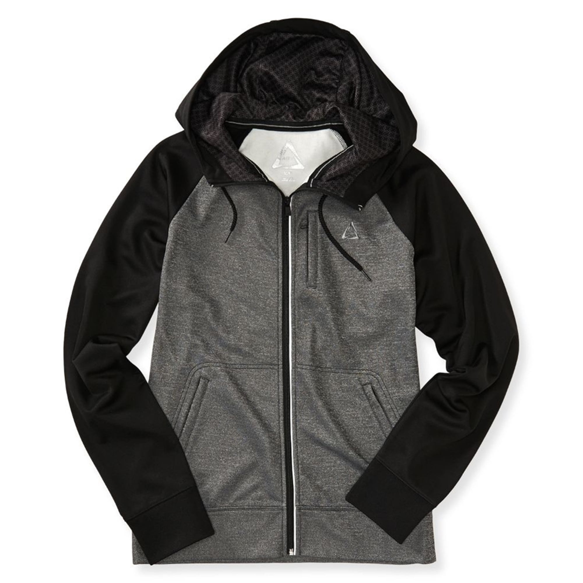 Aeropostale Mens Active Raglan Track Jacket, Grey, XSmall