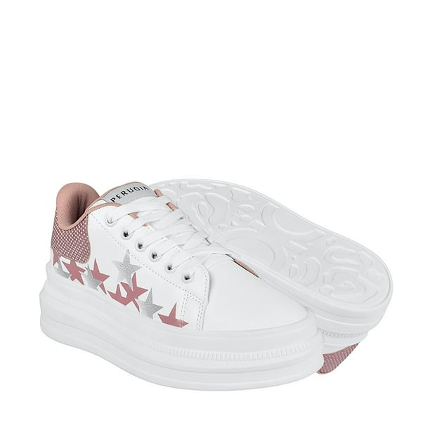 TENIS CASUALES DAMA PERUGIA 40701 SIMIPIEL BLANCO