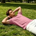 thumbnail image 7 of Dresfit Men's T Shirts Short Sleeve V Neck Athletic Shirts Summer 2026 Muscle Fit Running Shirt Breathable Loose Moisture Wicking Gym Tops Pink, 7 of 7