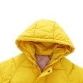 thumbnail image 6 of Godderr Toddler Kids Puffer Down Coats for Girls Boys Hooded Solid Color Jackets with Slanted Pockets Mid-Length Fall Winter Outwears for 2-9Y, 6 of 7