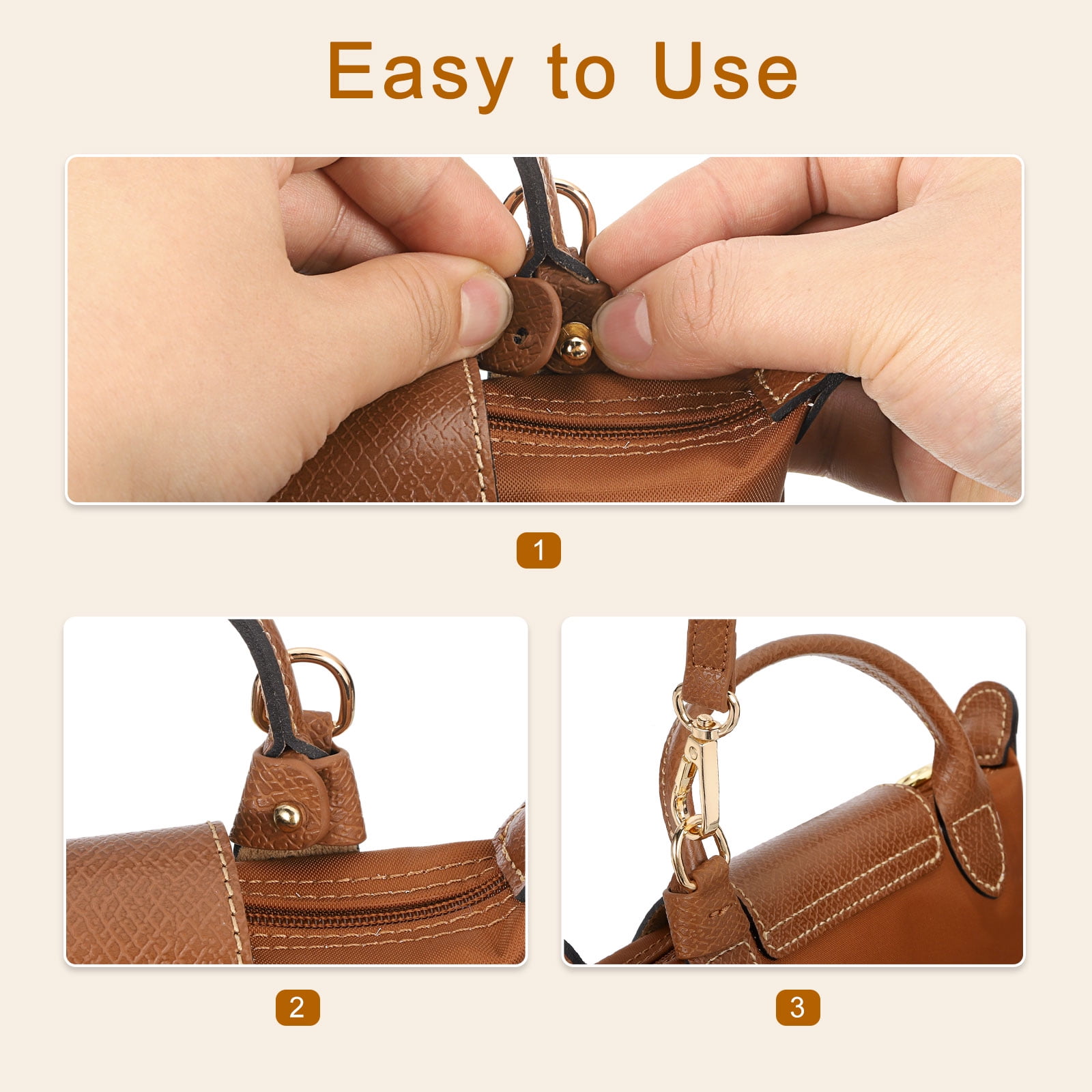Leather Strap Kit, 95-115cm Crossbody Adjustable Leather Shoulder Strap Conversion Kit for Mini Pouch Handbags Purse Straps Crossbody, Green