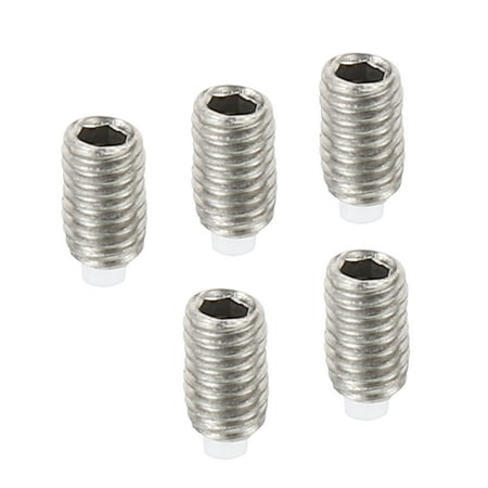 

Uxcell M3x5mm 304 Stainless Steel Grub Screw Metric Hex Socket Head Nylon Cup Point Screws 5 Pack